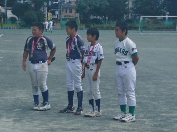 2019/08/25 国分寺市新人戦の閉会式で、1名ホームラン賞をもらいました。